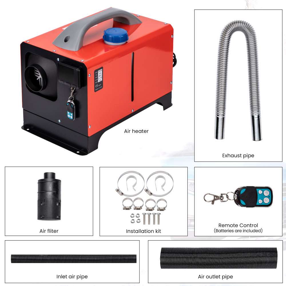 12v 5000w Diesel Air Heater Chauffage Voiture Pour Bateaux Motorhome Camion Lcd