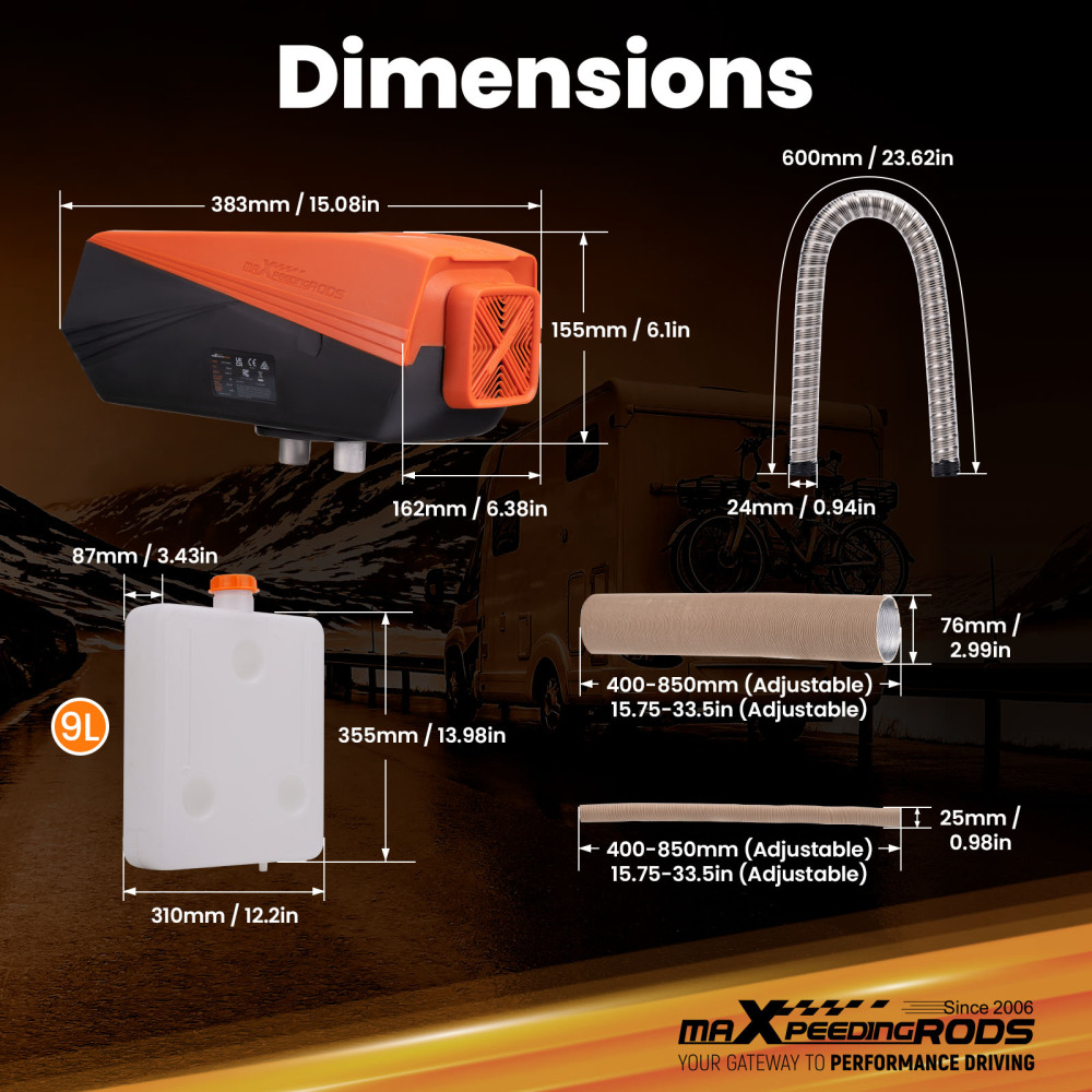 Riscaldatore daria diesel da 5KW con comando mobile per camper, camper e roulotte