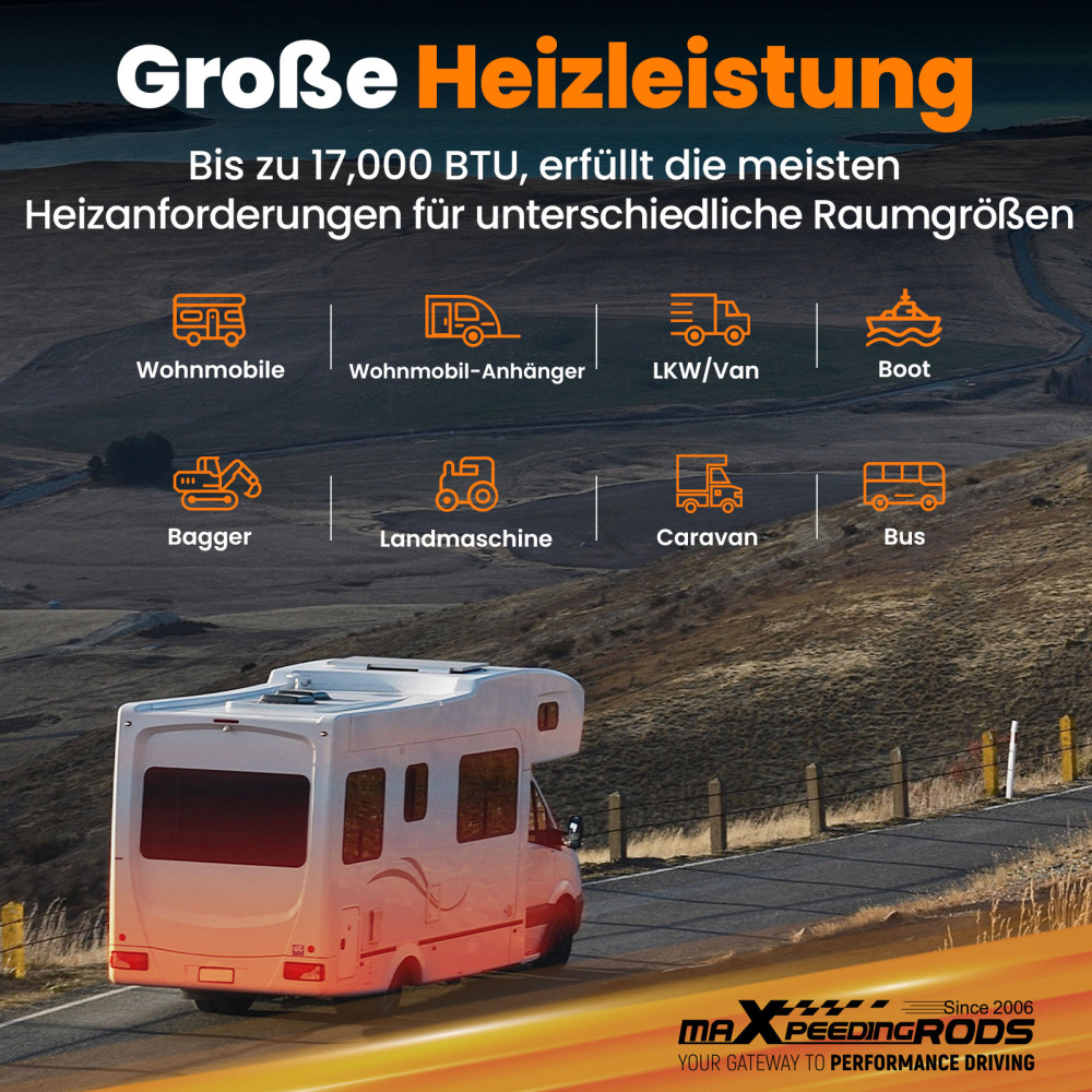 Riscaldatore daria diesel da 5KW con comando mobile per camper, camper e roulotte