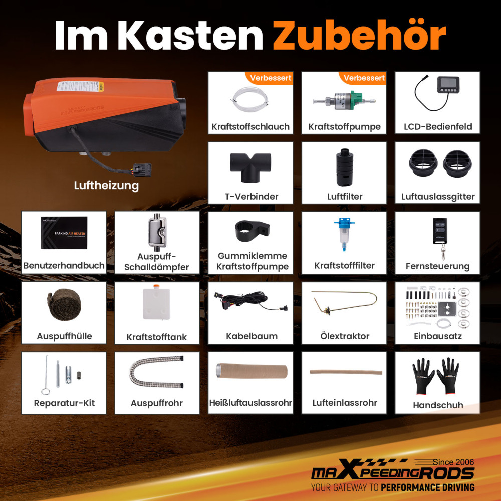 Riscaldatore daria diesel da 5KW con comando mobile per camper, camper e roulotte