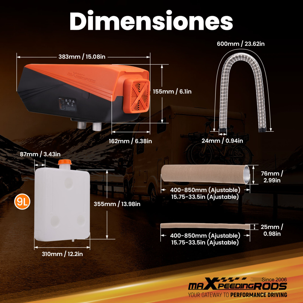 Riscaldatore daria diesel da 5KW con comando mobile per camper, camper e roulotte