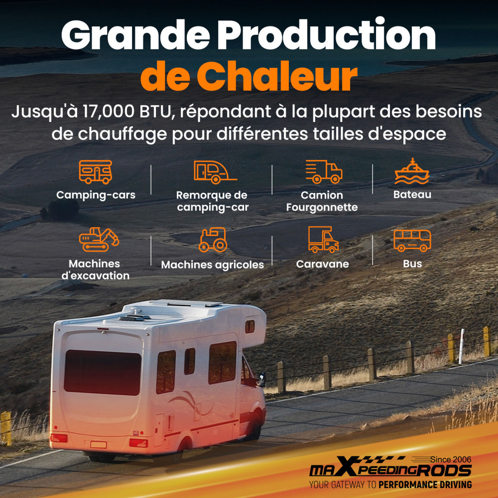 Riscaldatore daria diesel da 5KW con comando mobile per camper, camper e roulotte