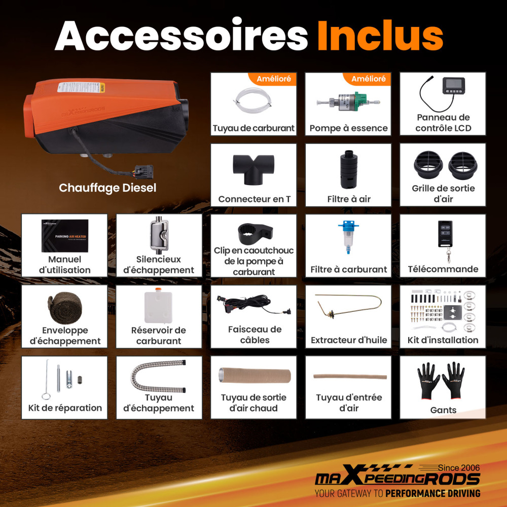 Riscaldatore daria diesel da 5KW con comando mobile per camper, camper e roulotte