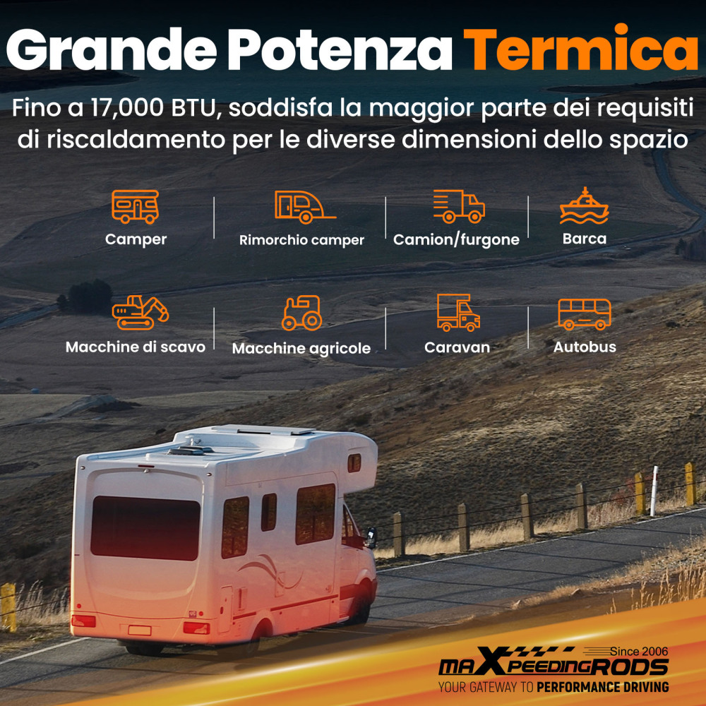 Riscaldatore daria diesel da 5KW con comando mobile per camper, camper e roulotte