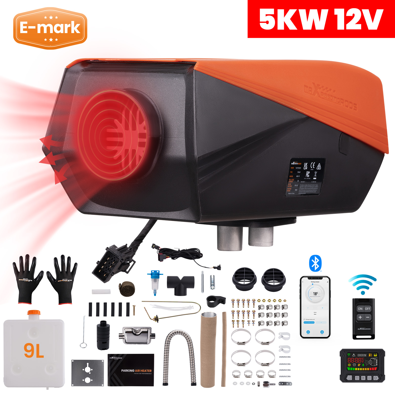 5kw Diesel Heater 12V Diesel Heater LCD Switch For RV For Van