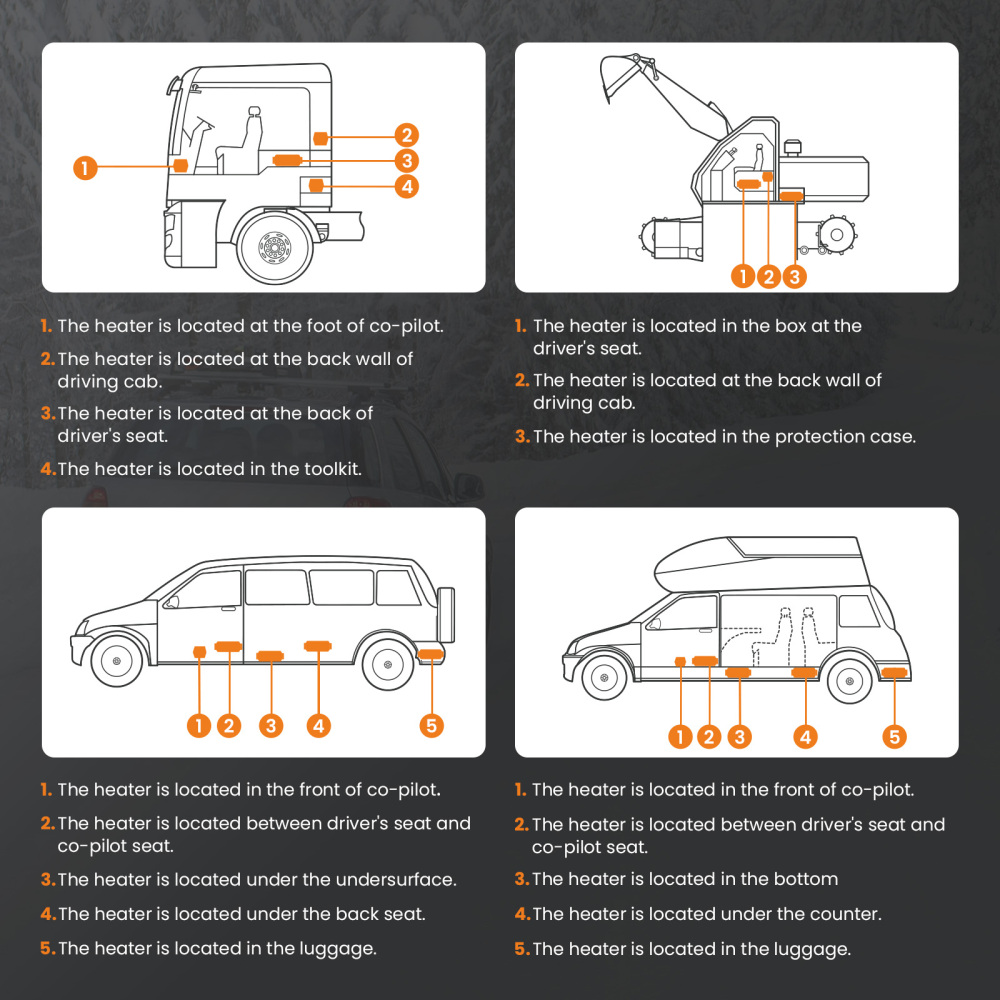5kw Diesel Heater 12V Diesel Heater LCD Switch For RV For Van Trailers Trucks-Maxpeedingrods 