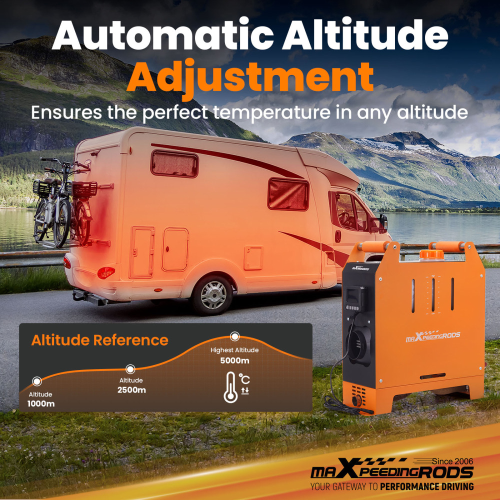 Riscaldatore daria diesel da 1-5KW con controllo mobile per camper, camper e rimorchi da viaggio