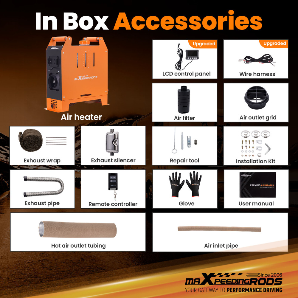 Riscaldatore daria diesel da 1-5KW con controllo mobile per camper, camper e rimorchi da viaggio