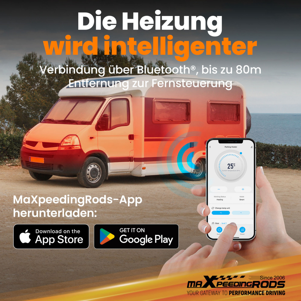 Riscaldatore daria diesel da 1-5KW con controllo mobile per camper, camper e rimorchi da viaggio