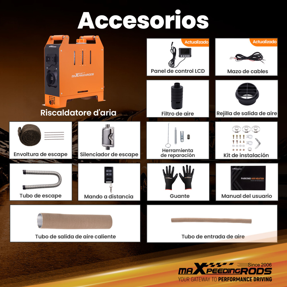 Riscaldatore daria diesel da 1-5KW con controllo mobile per camper, camper e rimorchi da viaggio