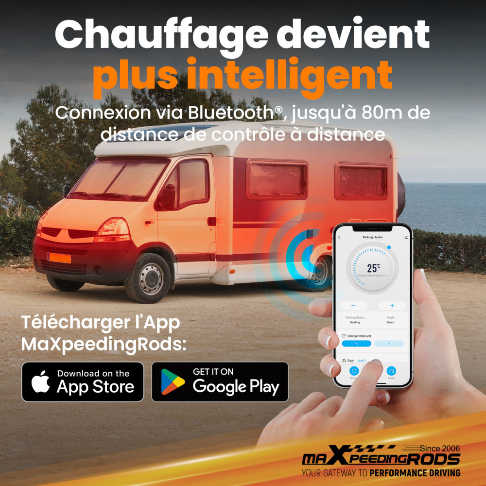 Riscaldatore daria diesel da 1-5KW con controllo mobile per camper, camper e rimorchi da viaggio