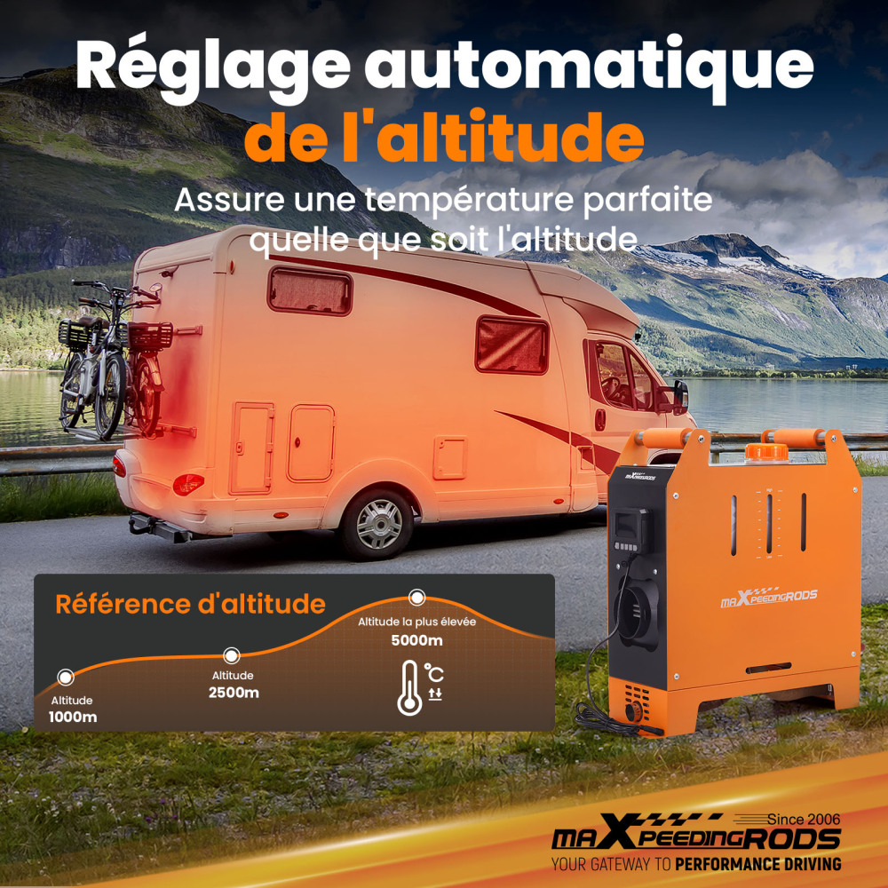 Riscaldatore daria diesel da 1-5KW con controllo mobile per camper, camper e rimorchi da viaggio