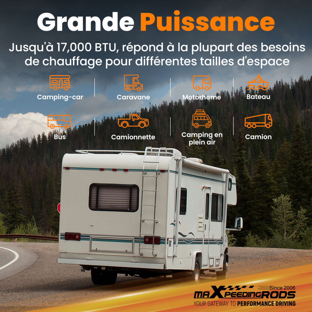 Riscaldatore daria diesel da 1-5KW con controllo mobile per camper, camper e rimorchi da viaggio