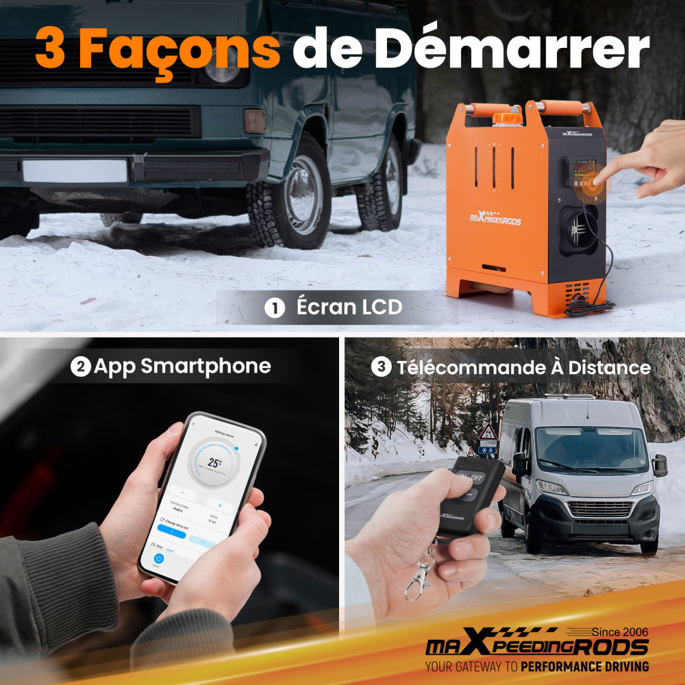 Riscaldatore daria diesel da 1-5KW con controllo mobile per camper, camper e rimorchi da viaggio