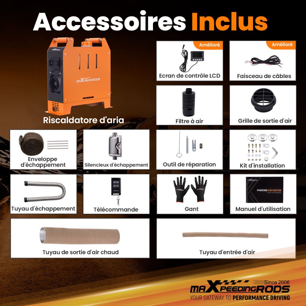 Riscaldatore daria diesel da 1-5KW con controllo mobile per camper, camper e rimorchi da viaggio