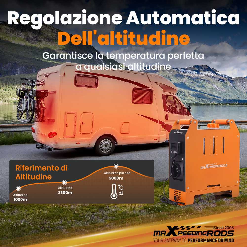 Riscaldatore daria diesel da 1-5KW con controllo mobile per camper, camper e rimorchi da viaggio
