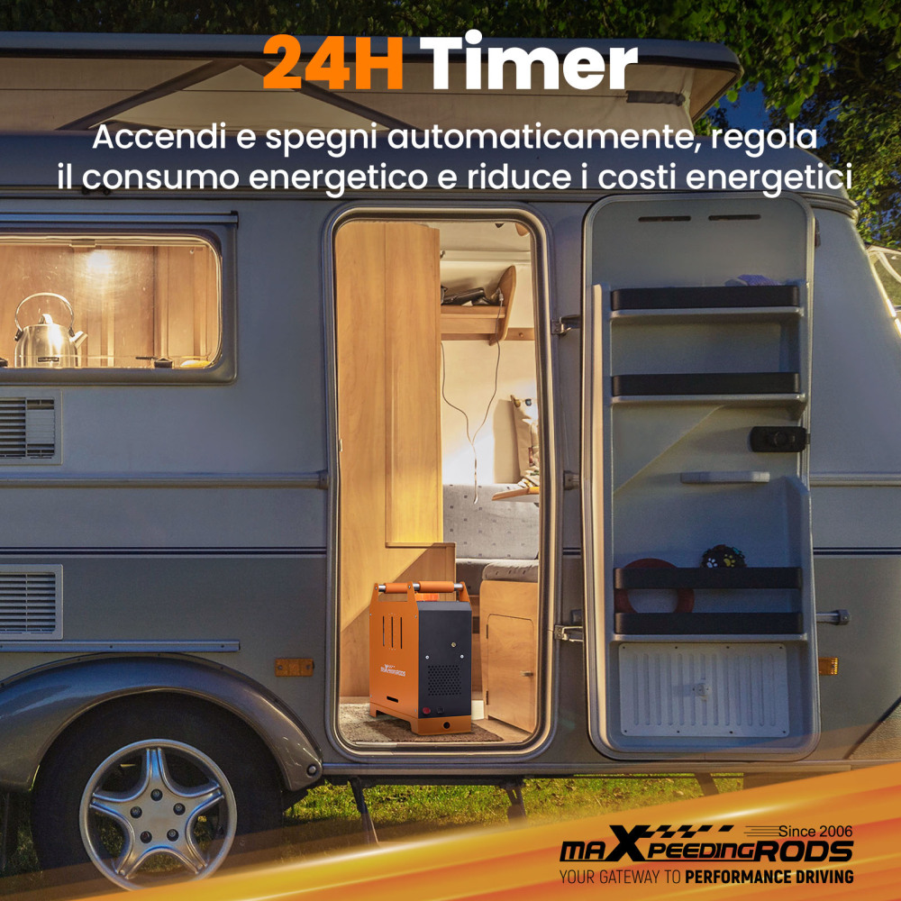 Riscaldatore daria diesel da 1-5KW con controllo mobile per camper, camper e rimorchi da viaggio