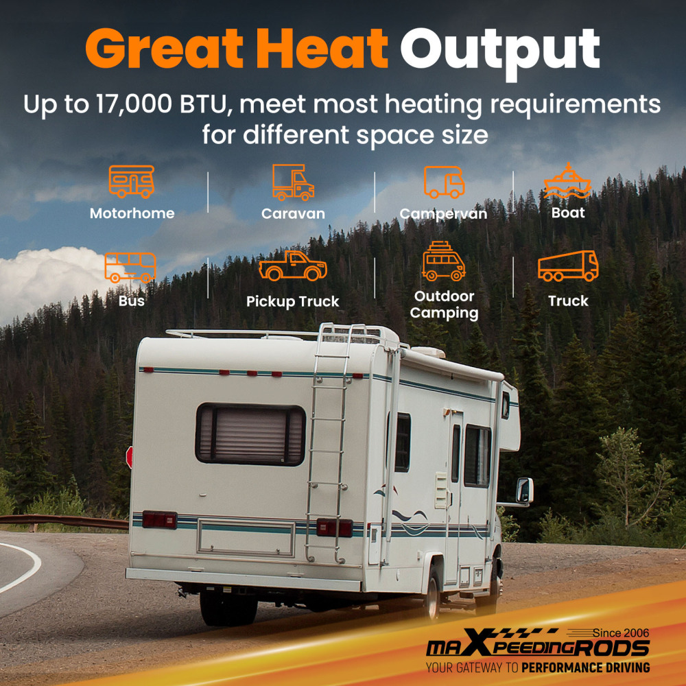 5KW Portable Diesel Air Heater 12V Thermostat Deisel Caravan Motorhome Trailer