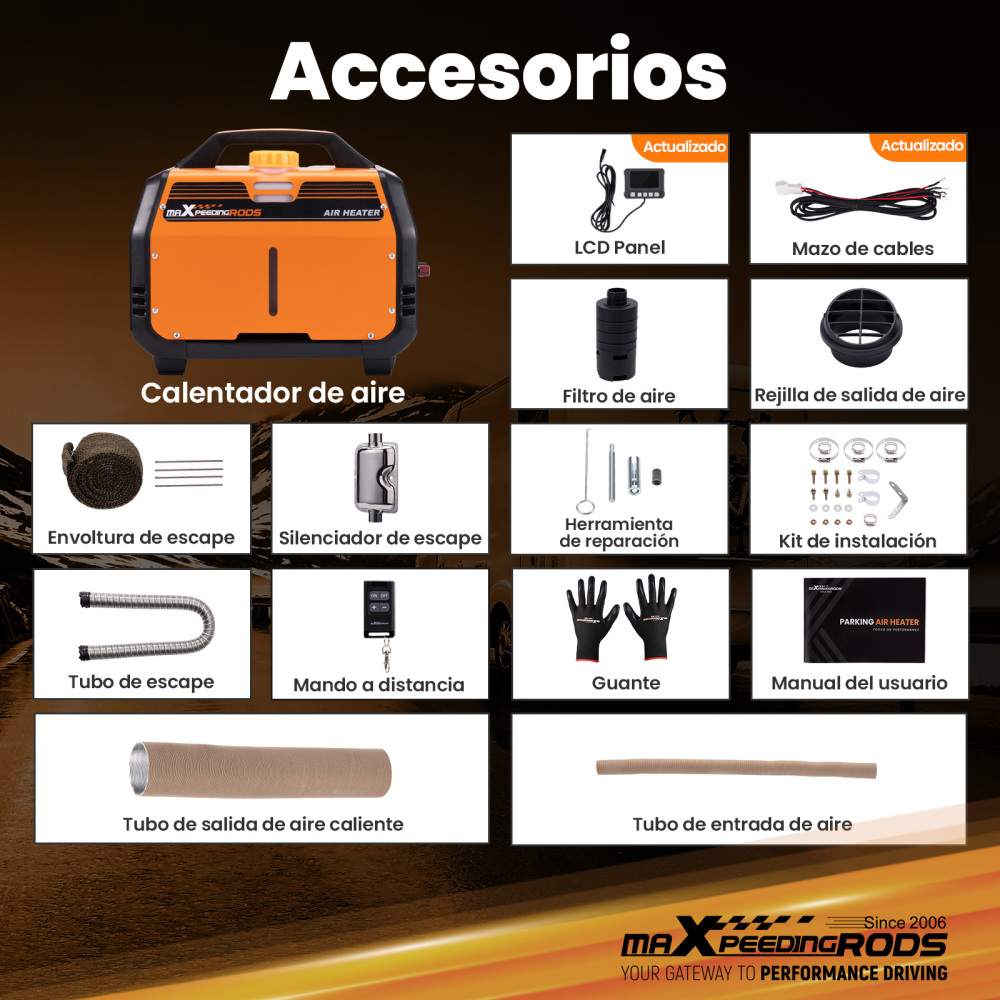 Aggiornato riscaldatore diesel aria LCD Bluetooth® 5KW 12V per camion camper caravan RV