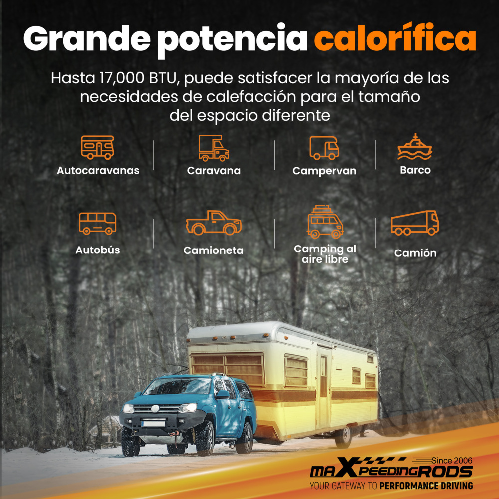 Aggiornato riscaldatore diesel aria LCD Bluetooth® 5KW 12V per camion camper caravan RV