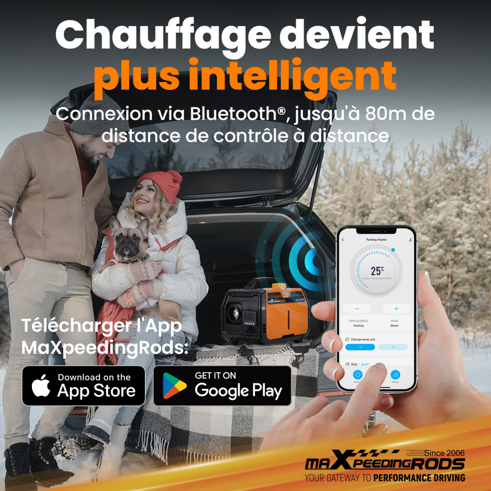 Aggiornato riscaldatore diesel aria LCD Bluetooth® 5KW 12V per camion camper caravan RV