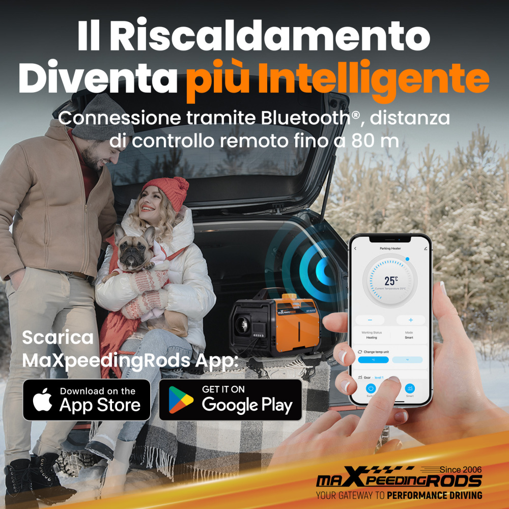 Aggiornato riscaldatore diesel aria LCD Bluetooth® 5KW 12V per camion camper caravan RV