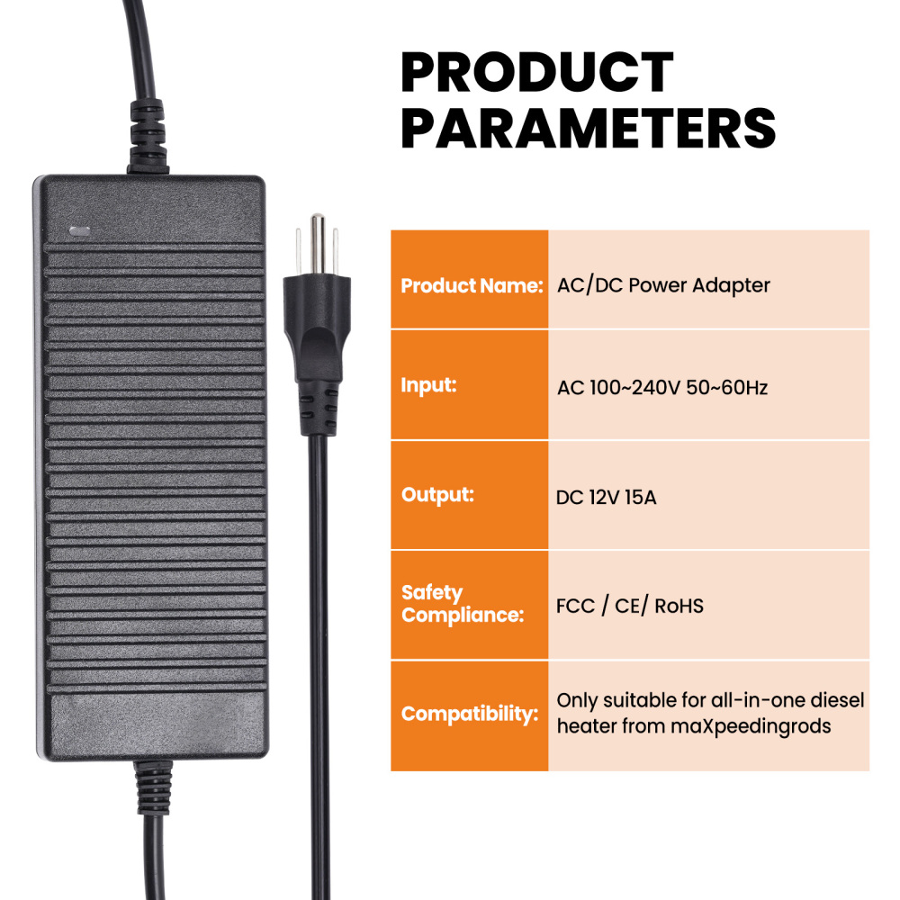 Power adapter for Maxpeedingrods All in one Diesel Heater Air Parking Heater