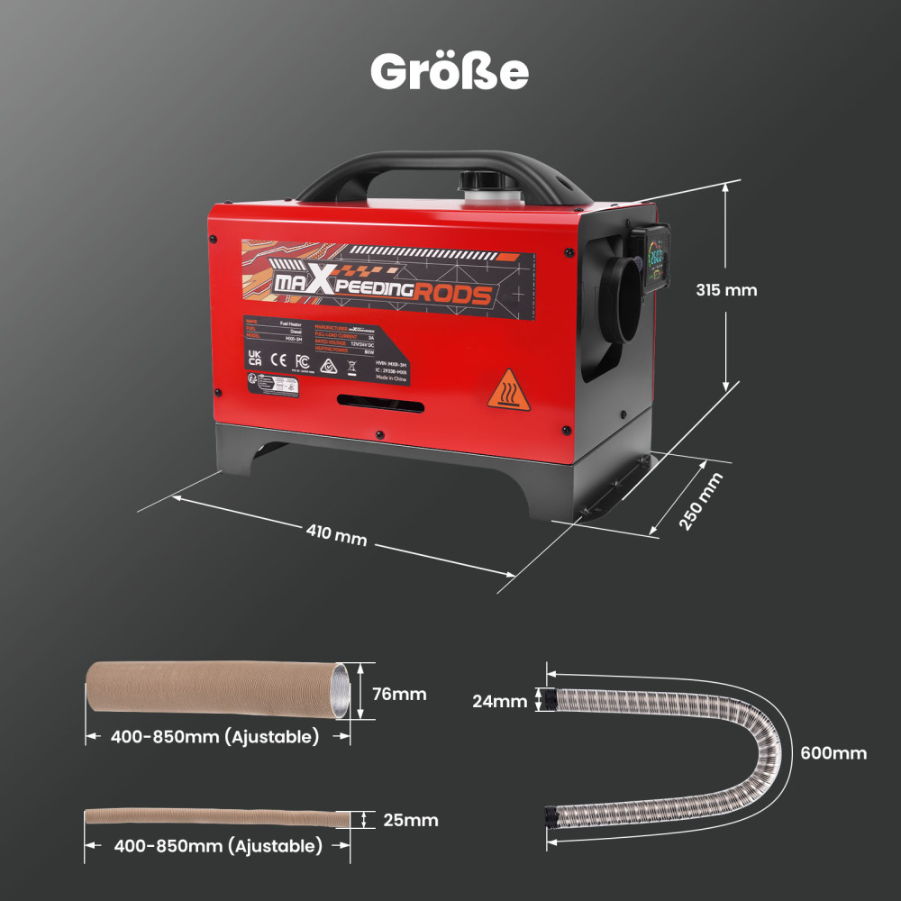Diesel Air Heater 8KW 12V Bluetooth App Control LCD All in One For Car RV