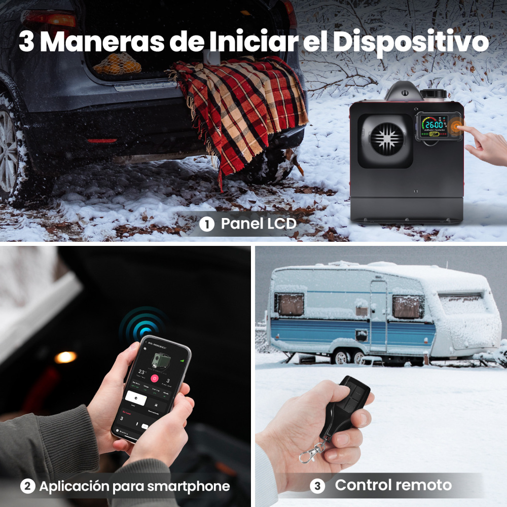 Diesel Air Heater 8KW 12V Bluetooth App Control LCD All in One For Car RV