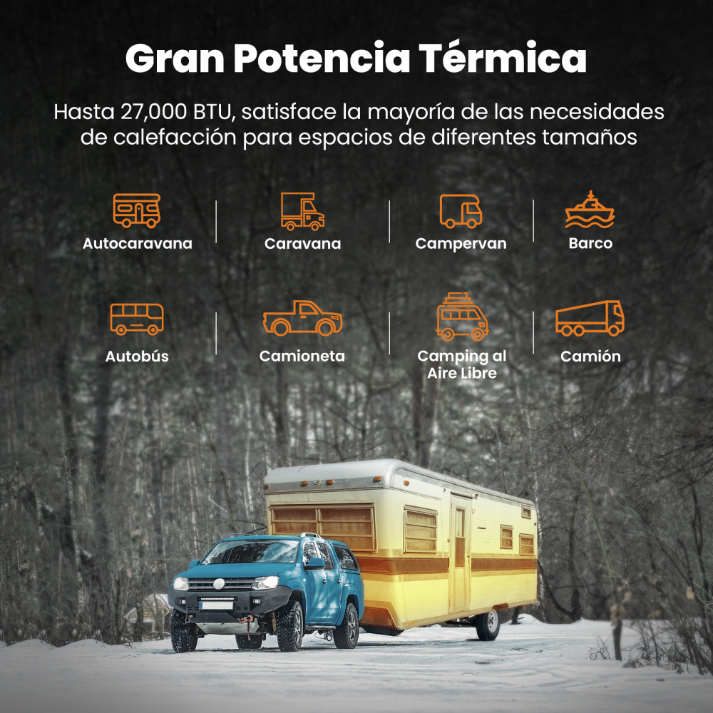 Diesel Air Heater 8KW 12V Bluetooth App Control LCD All in One For Car RV