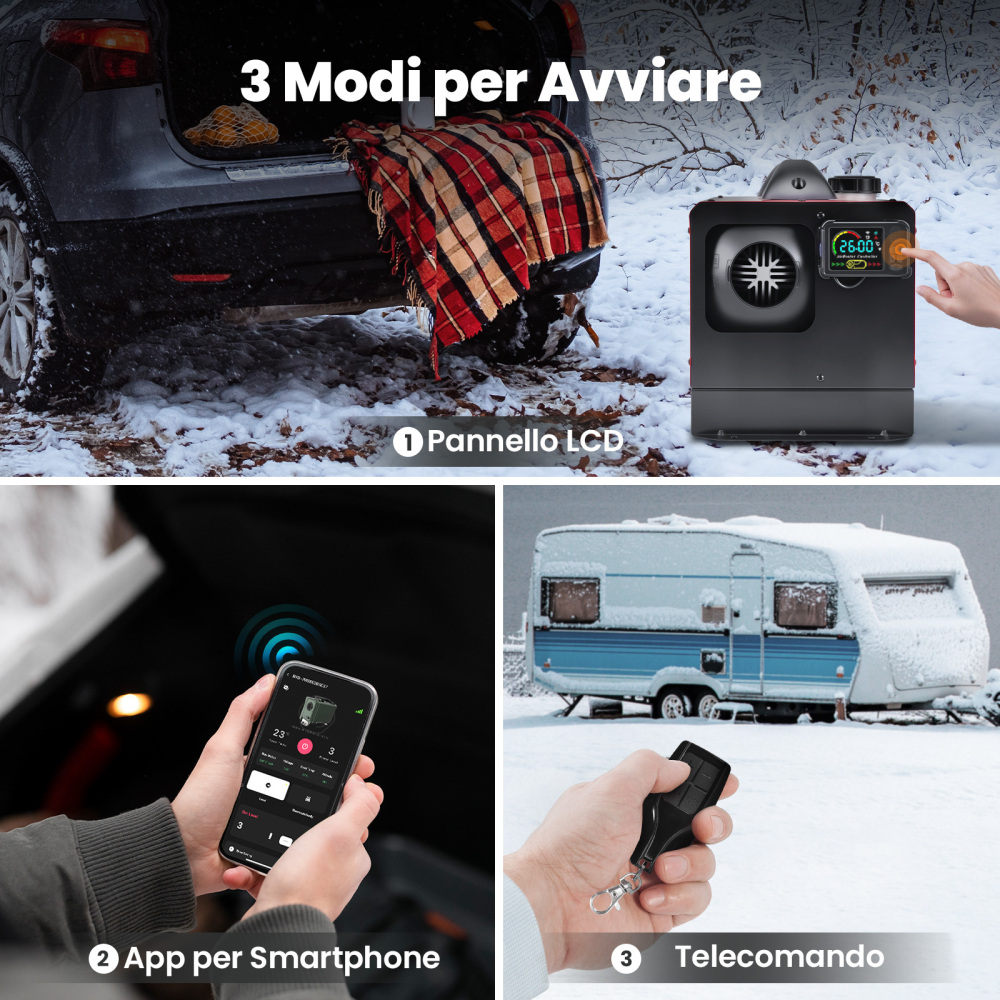 Diesel Air Heater 8KW 12V Bluetooth App Control LCD All in One For Car RV