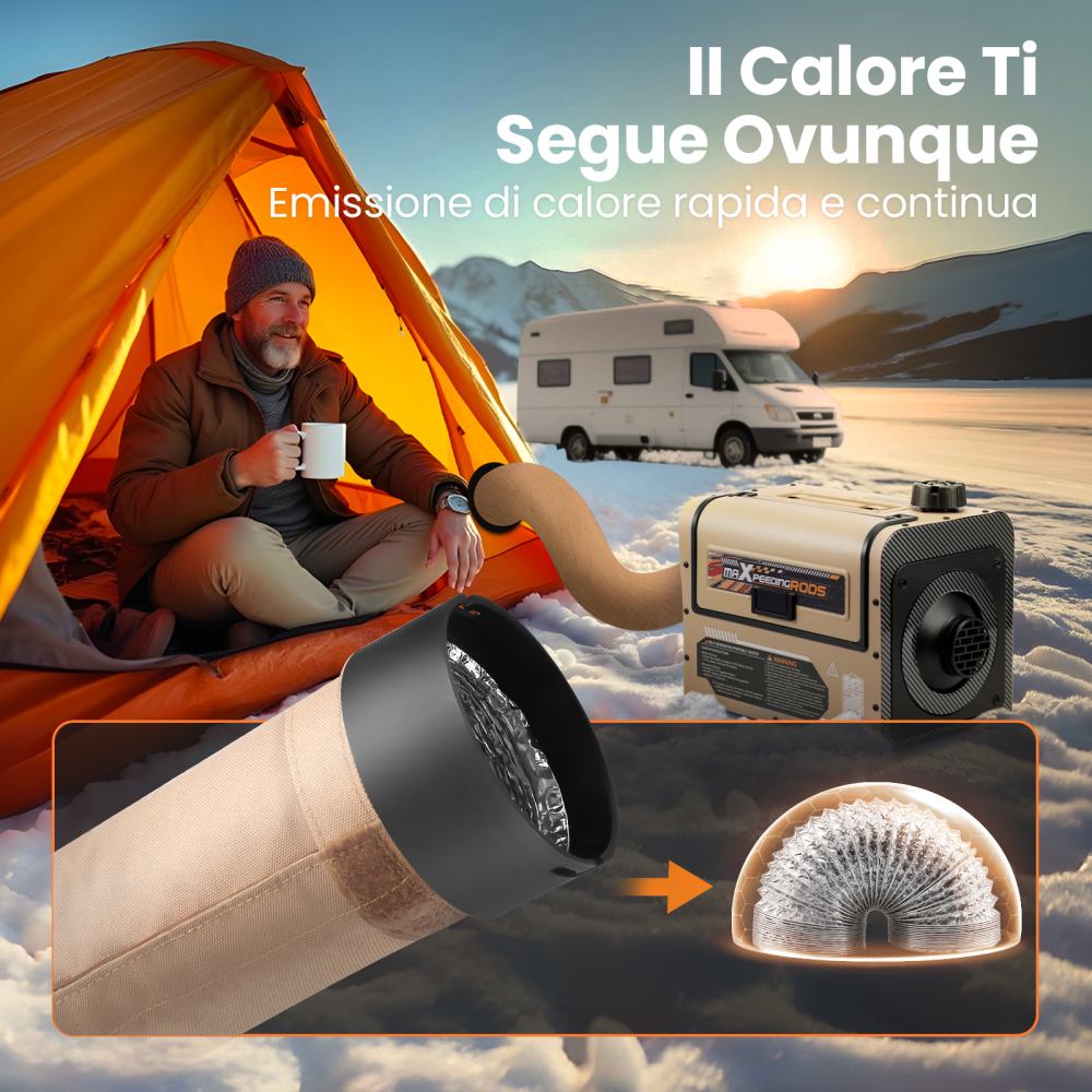 12V 5KW Self-powered Diesel Heater Wireless Installation For Truck Van Motorhome