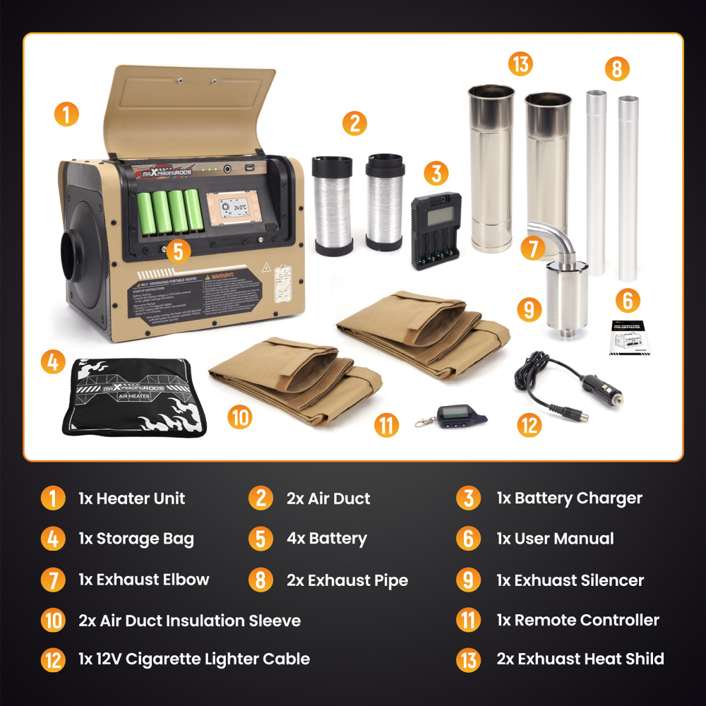 12V 5KW Self-powered Diesel Heater Wireless Installation For Truck Van Motorhome