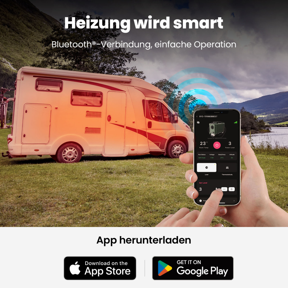 LCD Bluetooth Control Air Diesel Heater Parking 8KW12/24V for Truck RV SUV