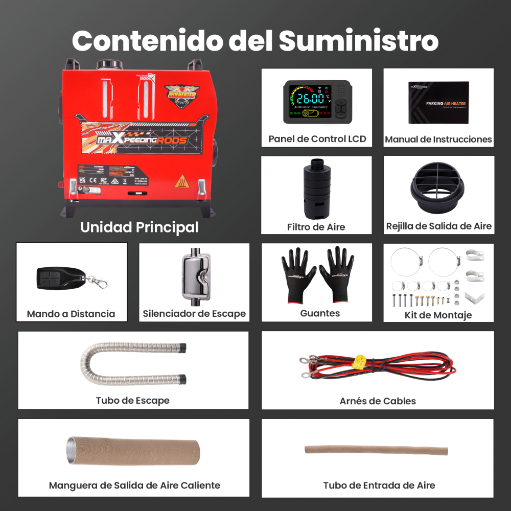 LCD Bluetooth Control Air Diesel Heater Parking 8KW12/24V for Truck RV SUV