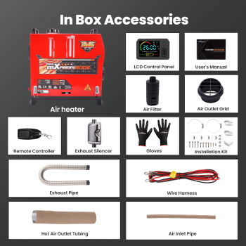 12V 5KW Air Diesel Heater LCD Mobile App Control for Truck MotorHome SUV Caravan