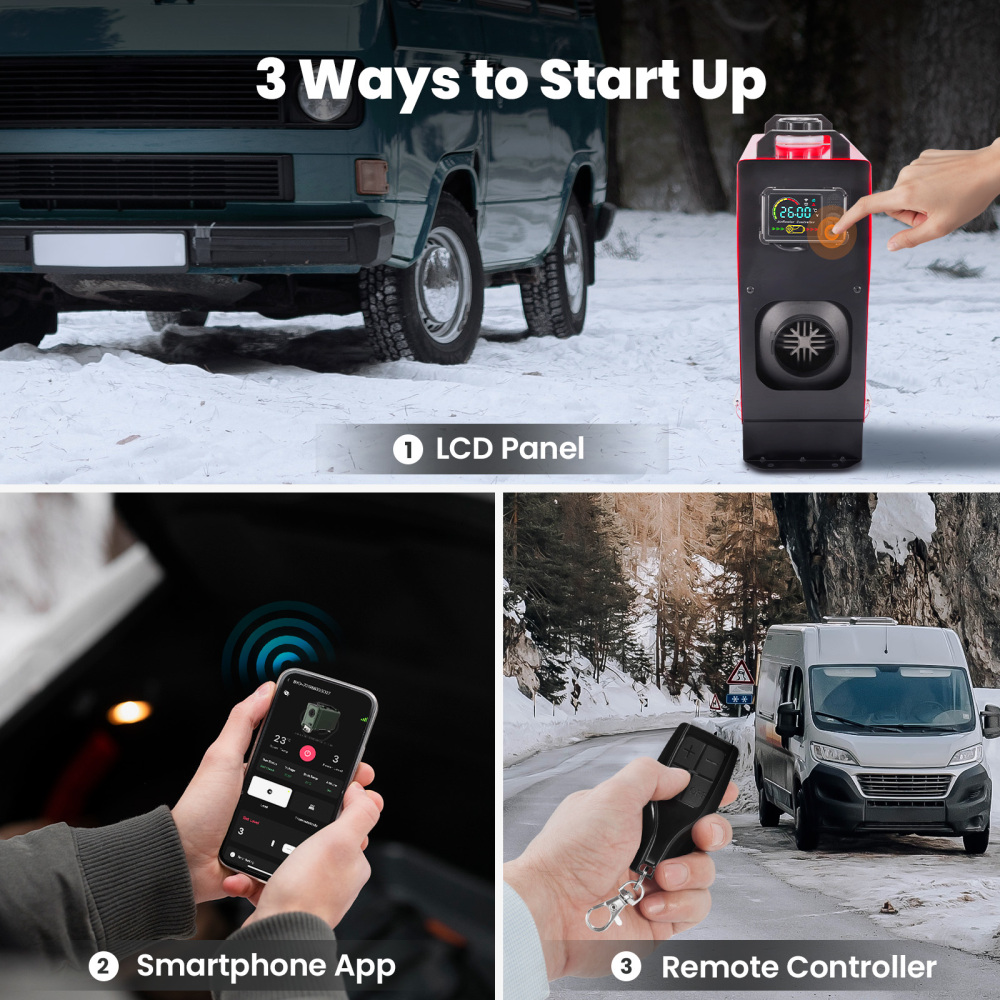 8KW 12V Diesel Parking Heater for Truck Camper Bus Yacht con LCD