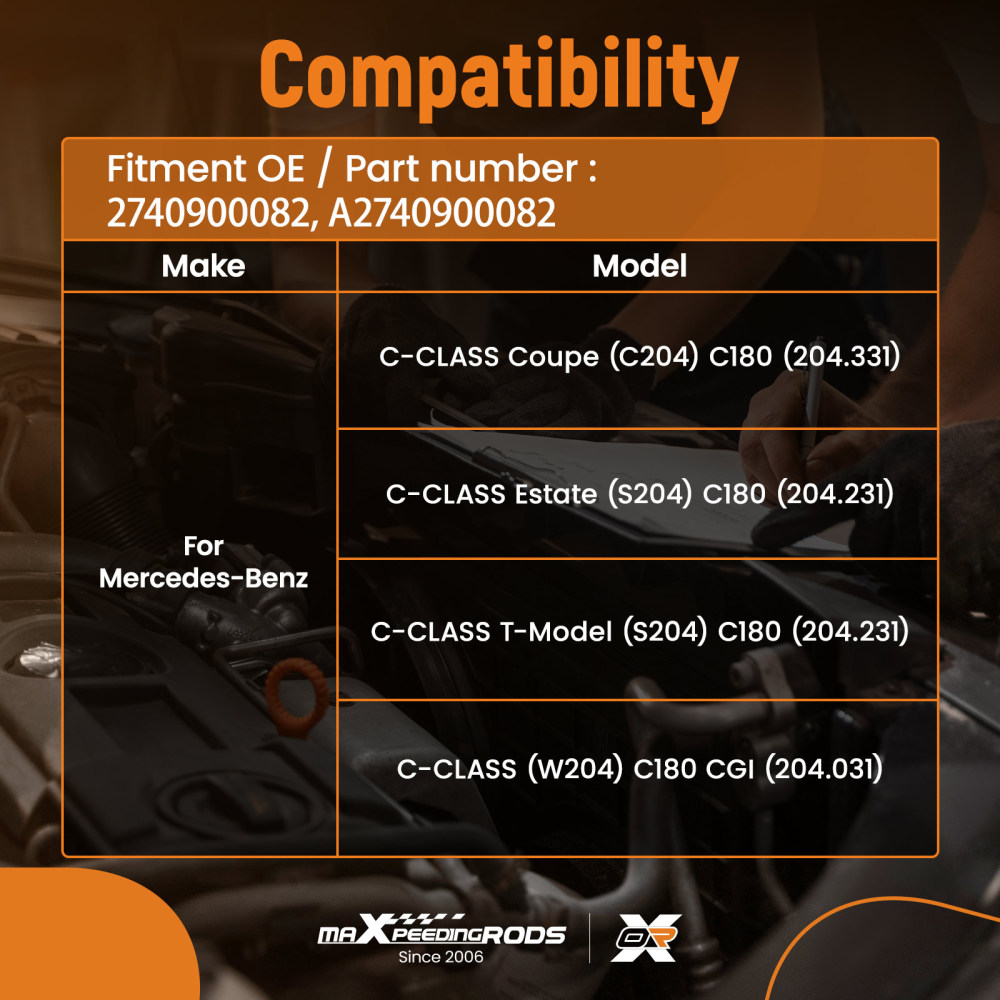 Air Intake Hose Inlet compatible for Mercedes C-Class C180 Estate 2740900082 Black