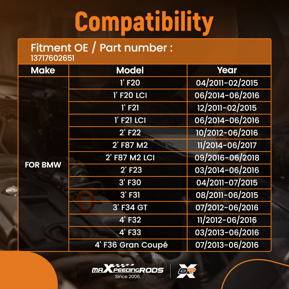 Tubo Duttazione Aria Motore compatibile per BMW F20 F21 F22 F23 F87 M2 13717602651