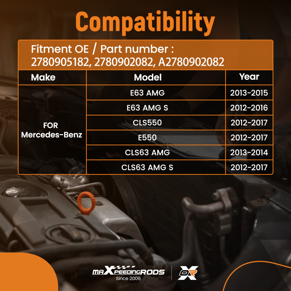 Air Intake Duct Hose compatible for Mercedes-Benz E63 AMG CLS550 E550 2012-2017 2780905182