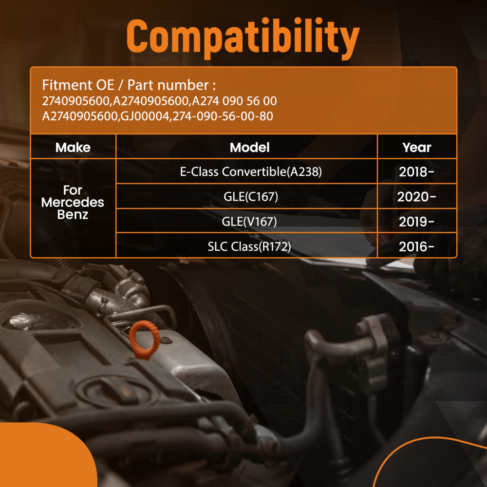 Air Flow Assembly Hose compatible for Mercedes Benz GLE E-Class SLC 2740905600