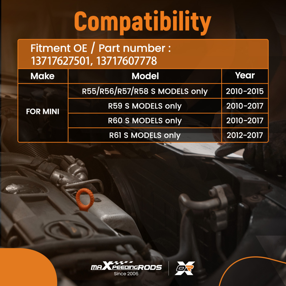 Air Duct Boot System compatible for MINI Cooper S R59/R60 2010-2017 13717607778