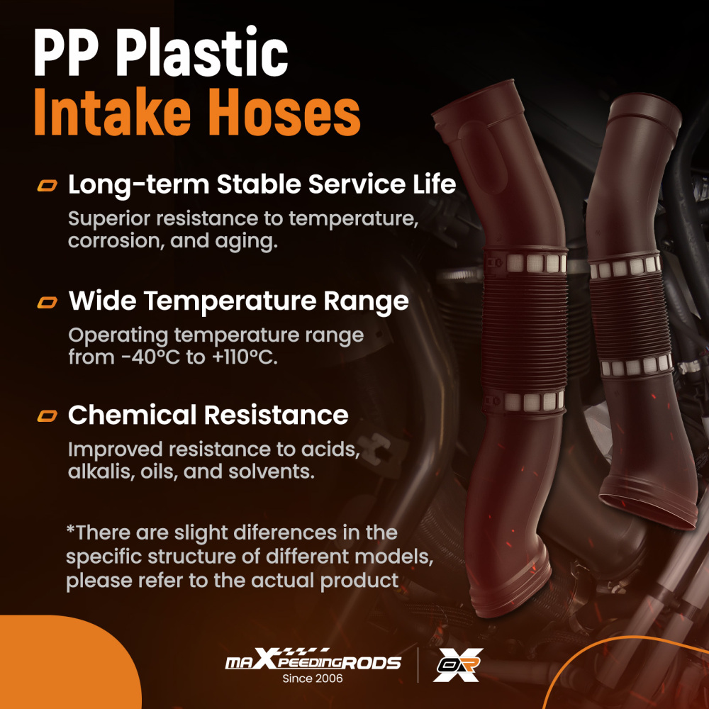 Air Duct Assembly Kit compatible for Mercedes S430 S500 2000-06 1130942682 Black L+R