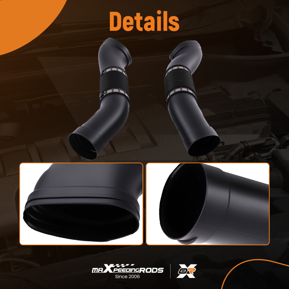 Air Duct Assembly Kit compatible for Mercedes S430 S500 2000-06 1130942682 Black L+R