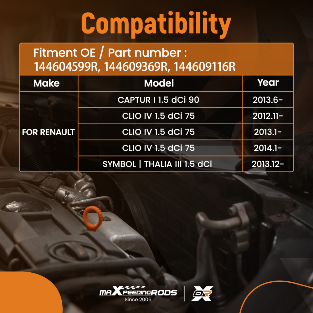 Air Intake Hose Left Side compatible for Renault Captur/Clio 144609369R 1.5 dCi 2012-2018