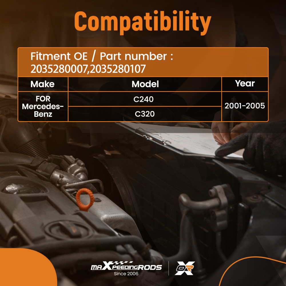 Condotto Aspirazione compatibile per Mercedes-Benz C240 C320 01-05 2035280107 Plastica