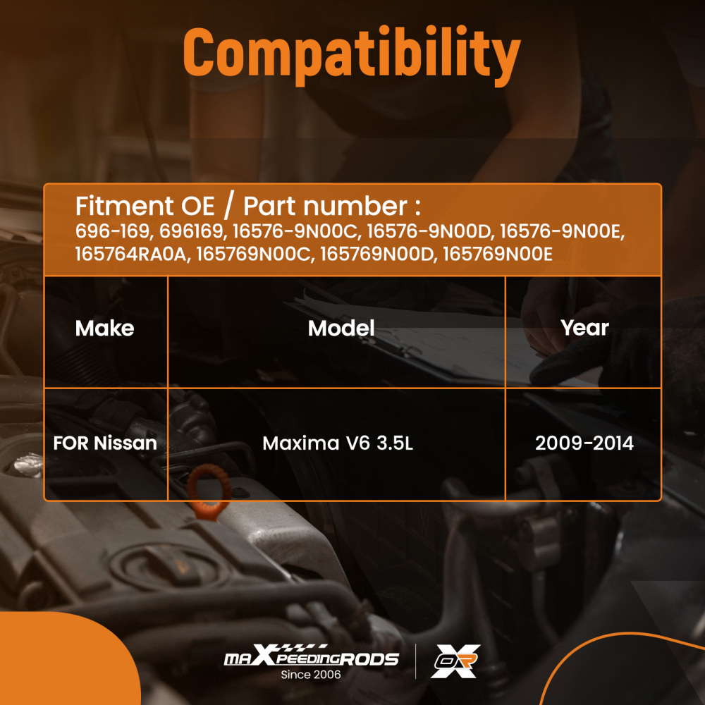 Engine Air Intake Duct Assembly compatible for Nissan Maxima 3.5L 2009-2014 165764RA0A