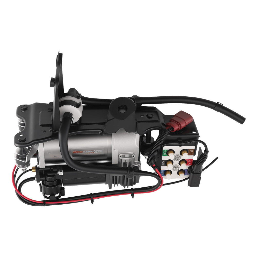 Compresseur de suspension pneumatique support + bloc de soupapes compatible pour Audi A6 4F