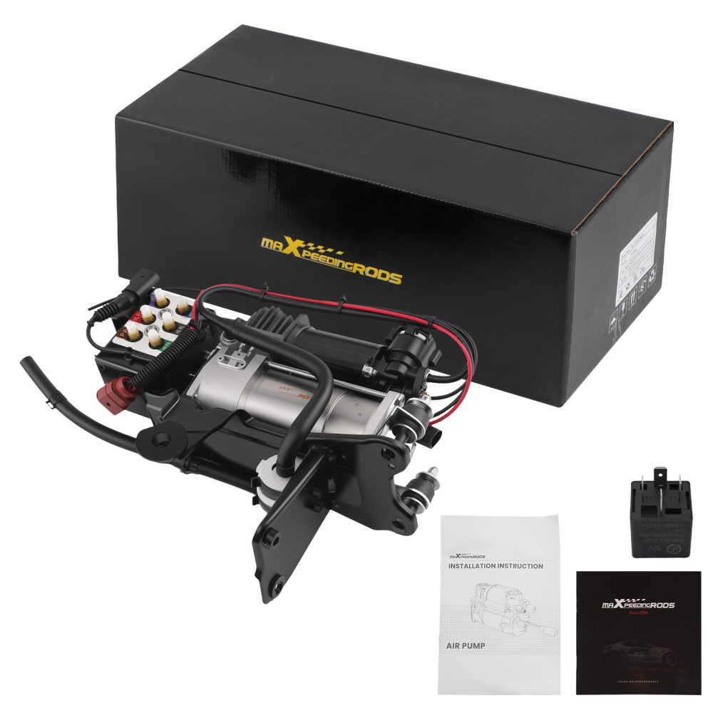 Compresseur de suspension pneumatique support + bloc de soupapes compatible pour Audi A6 4F