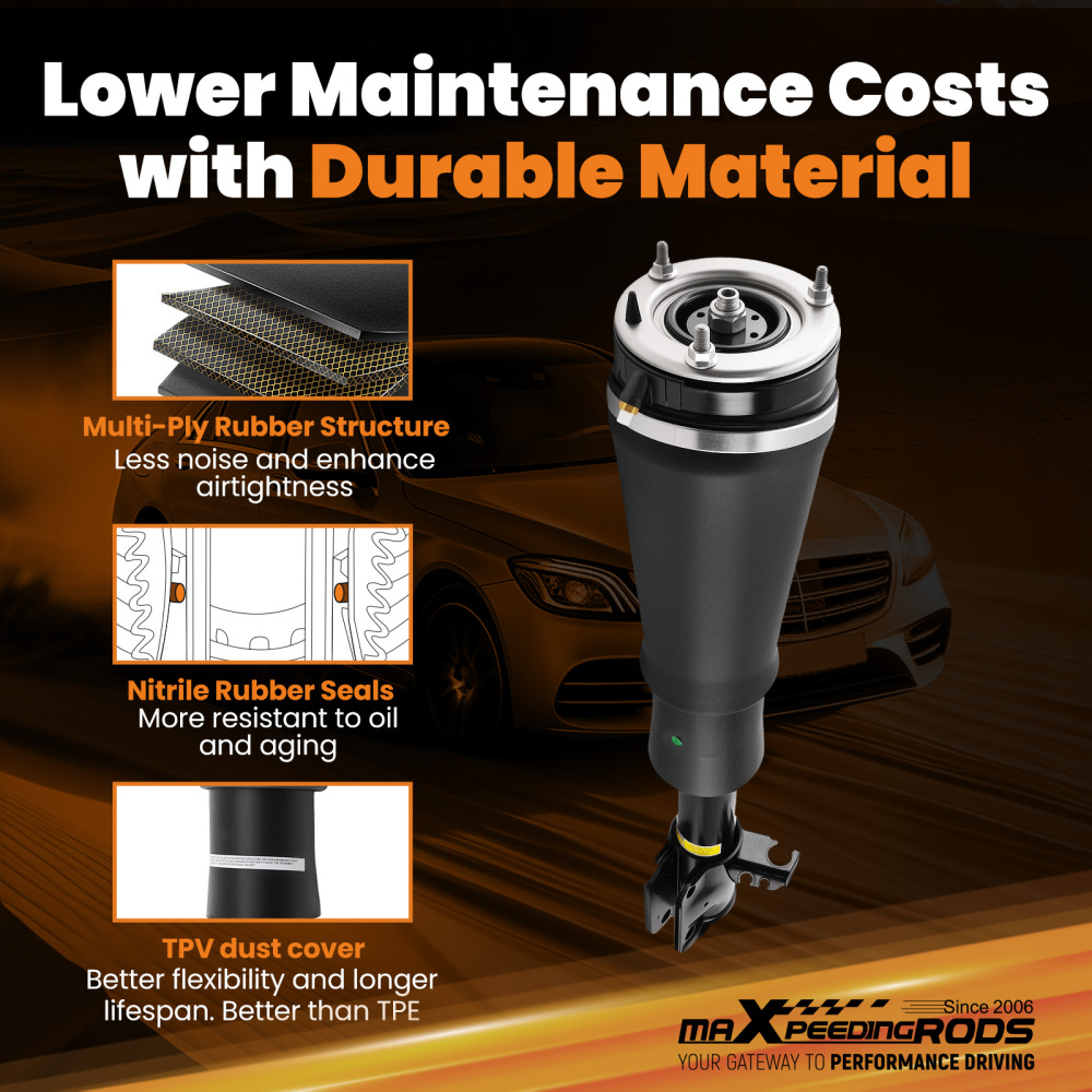 Air Shock Absorber Front Left compatible for Land Rover Range Rover L322 09-12 LR032567